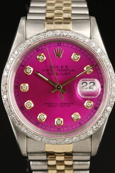 rolex pink face flowers price|women's Rolex pink face.